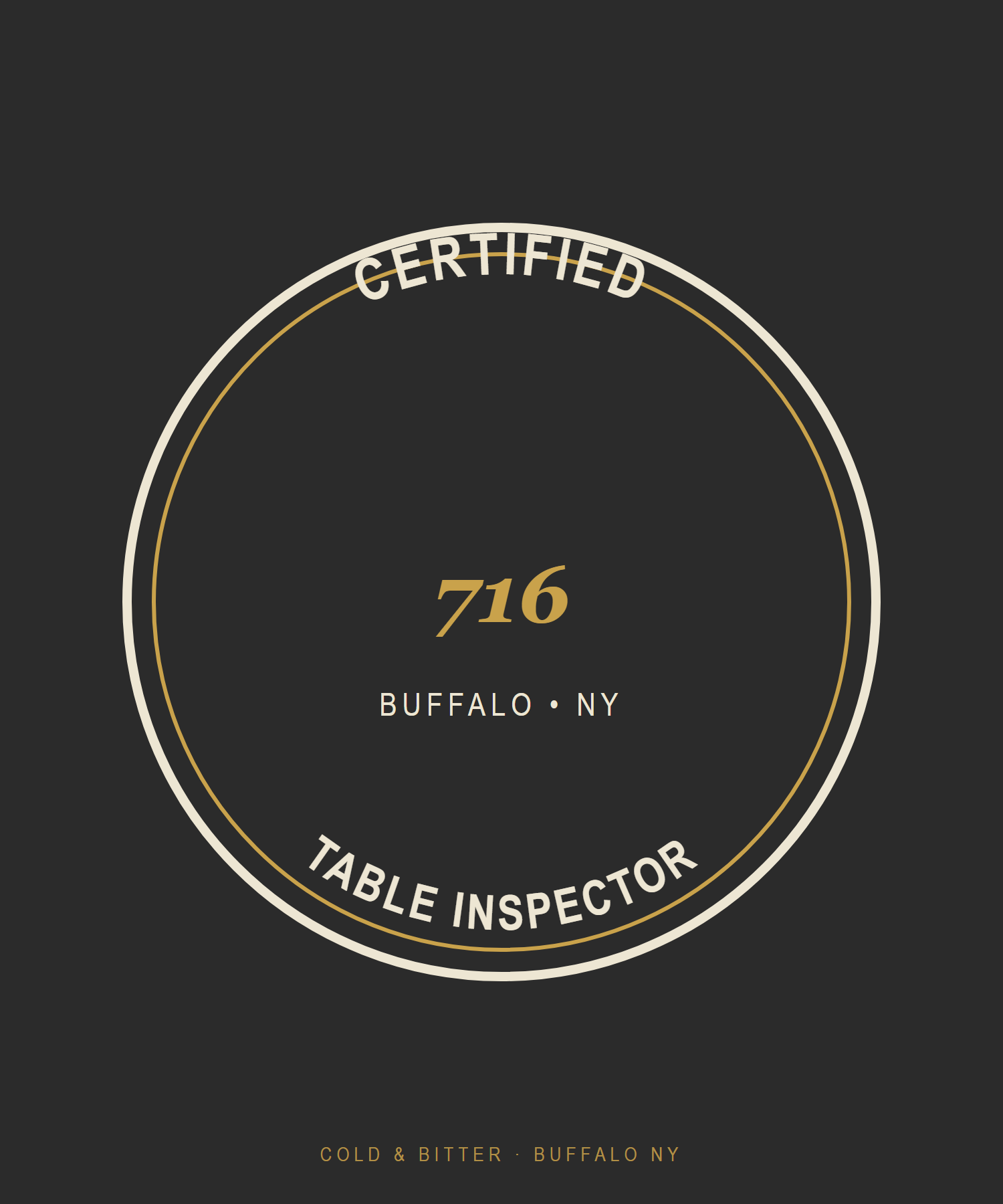 Certified Table Inspector — Buffalo NY t-shirt