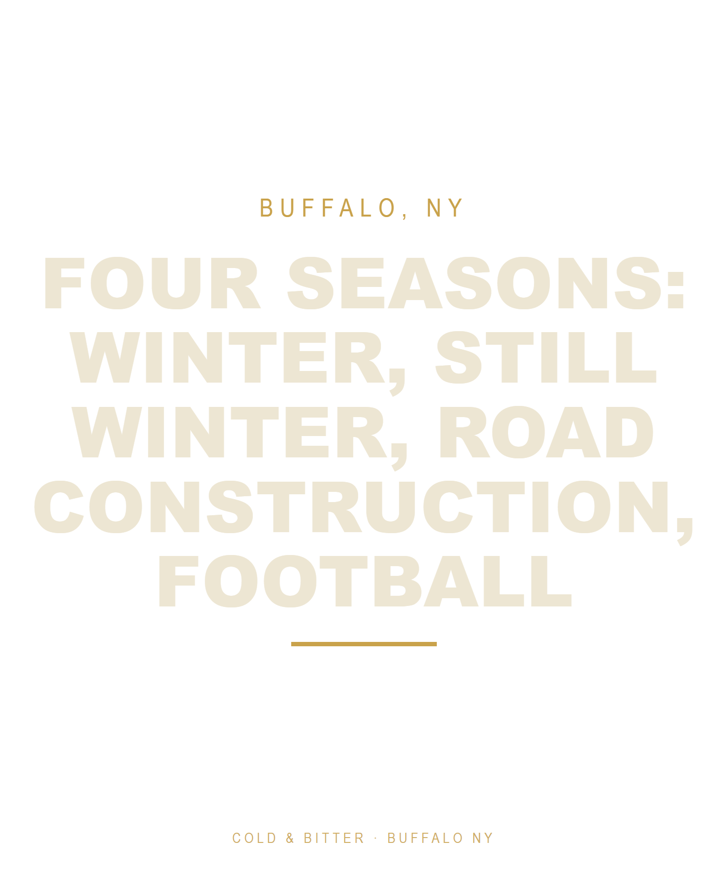 Four Seasons: Winter, Still Winter, Road Construction, Football — Black garment