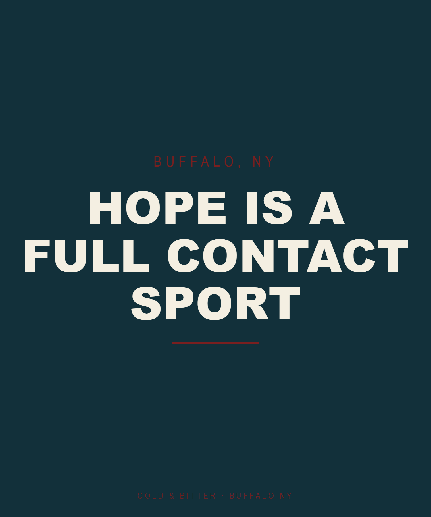 Hope Is A Full-Contact Sport — Buffalo NY t-shirt
