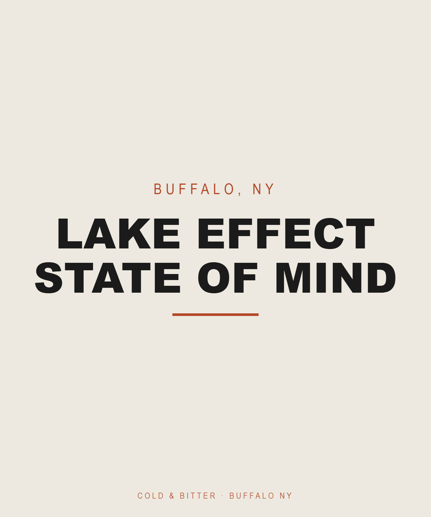 Lake Effect State Of Mind — Buffalo NY t-shirt
