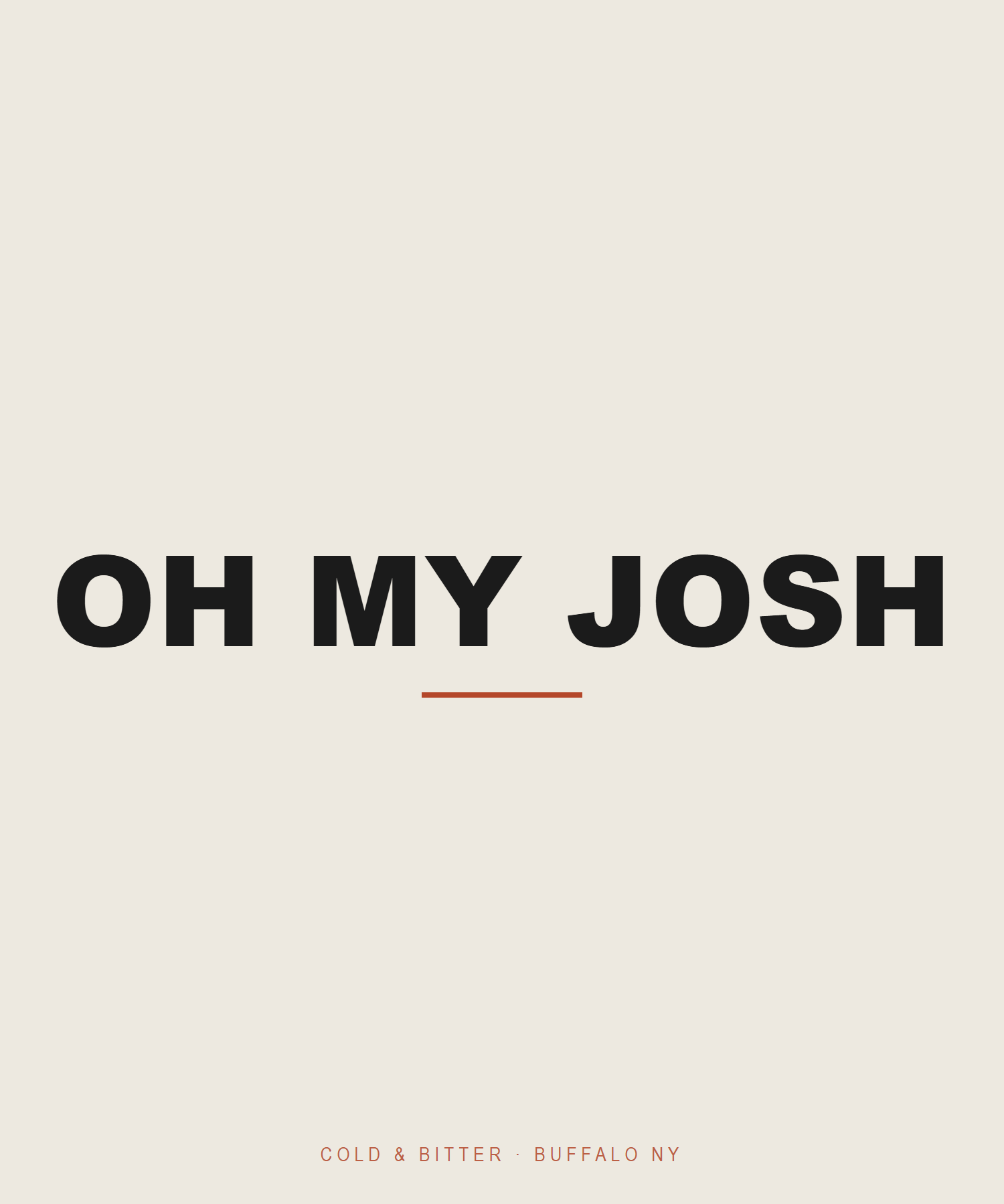 Oh My Josh — Buffalo NY t-shirt
