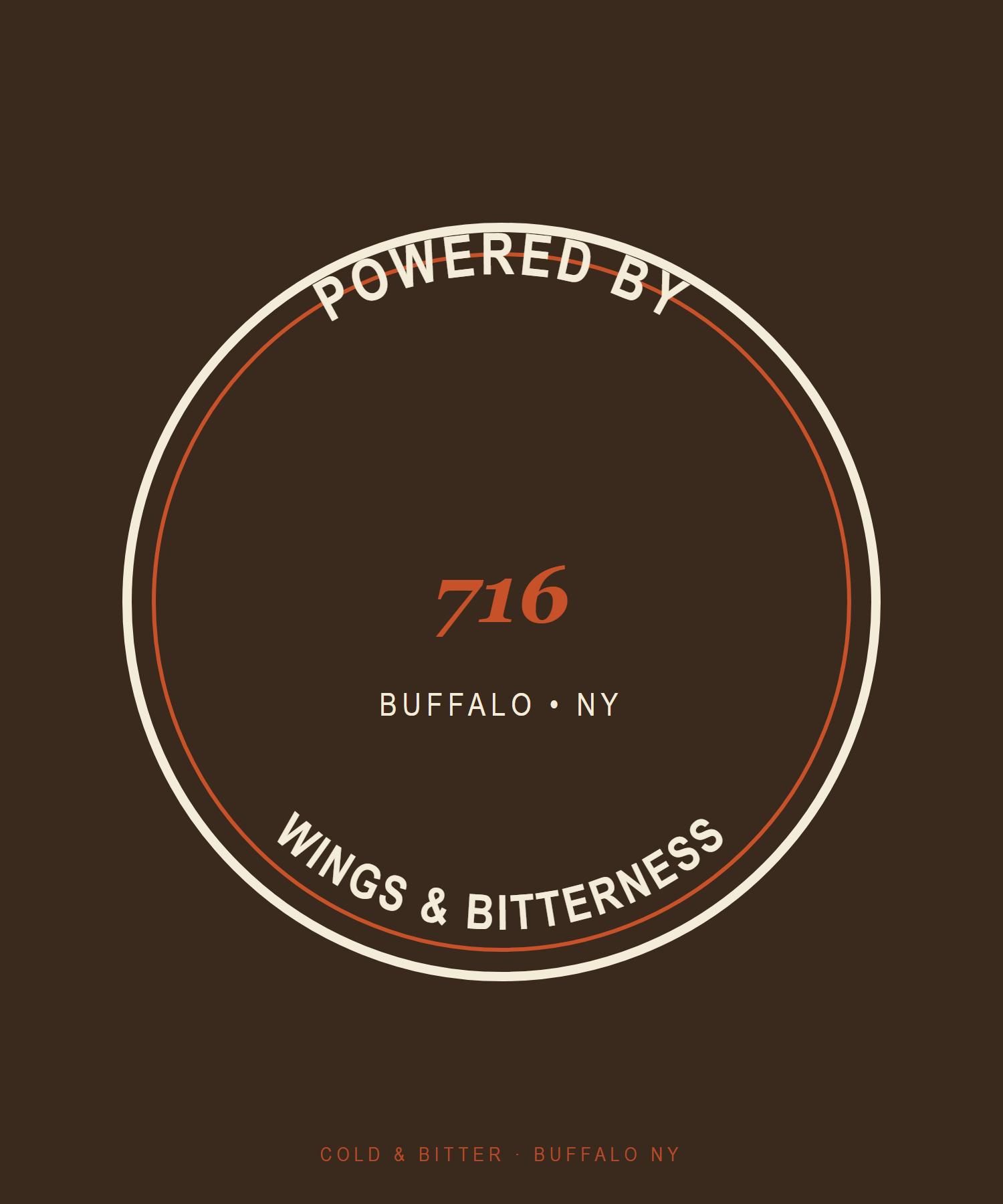 Powered By Wings & Bitterness — Buffalo NY t-shirt