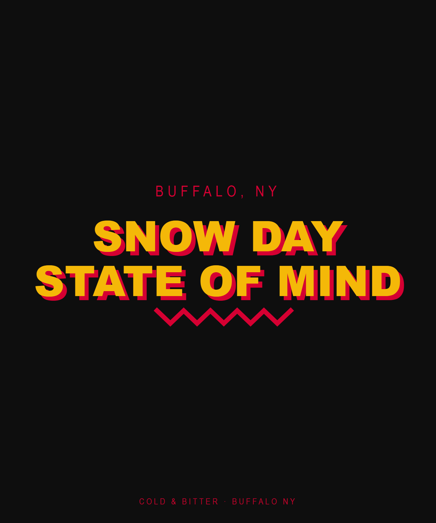Snow Day State Of Mind — Buffalo NY t-shirt